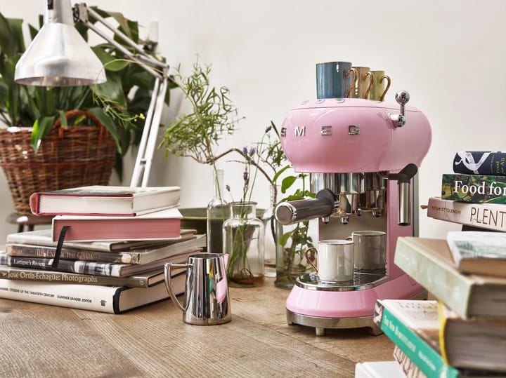 Smeg 50's Style espressokone, Rosa Smeg