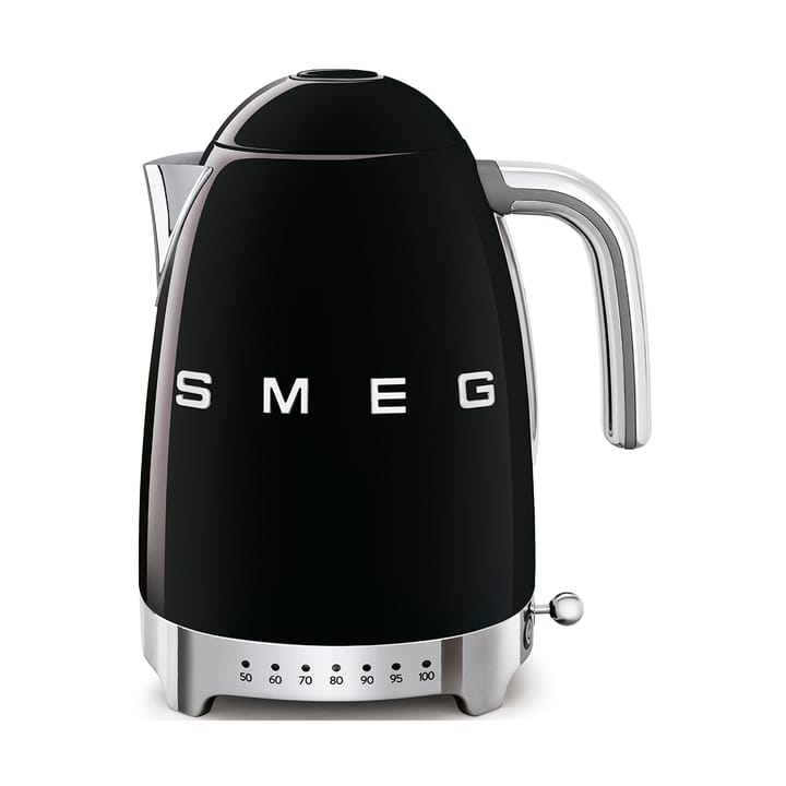 Smeg 50's Style vedenkeitin säädettävällä lämpötilalla 1,7 L, Musta Smeg