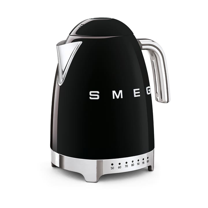 Smeg 50's Style vedenkeitin säädettävällä lämpötilalla 1,7 L, Musta Smeg