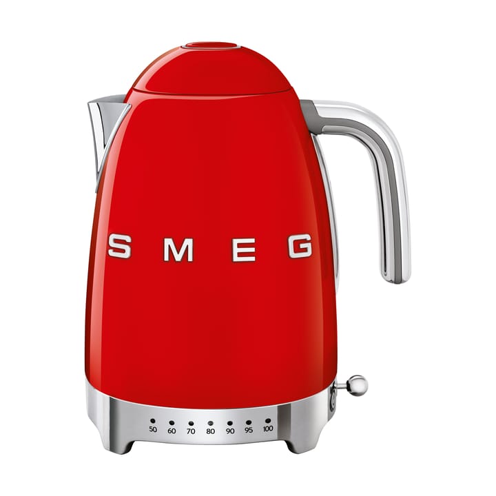 Smeg 50's Style vedenkeitin säädettävällä lämpötilalla 1,7 L - Punainen - Smeg