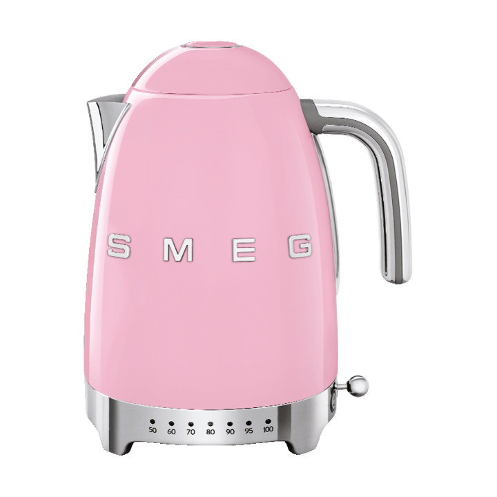 Smeg 50's Style vedenkeitin säädettävällä lämpötilalla 1,7 L, Vaaleanpunainen Smeg