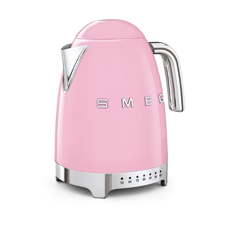 Smeg 50's Style vedenkeitin säädettävällä lämpötilalla 1,7 L, Vaaleanpunainen Smeg