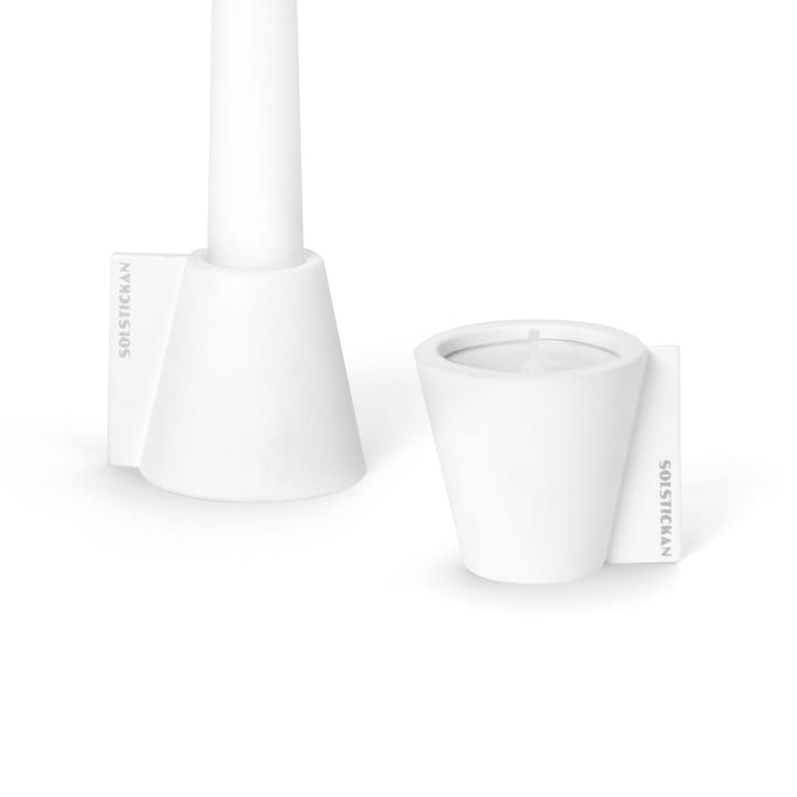 Flipp kynttilänjalka 5 x 6 cm, Valkoinen Solstickan Design