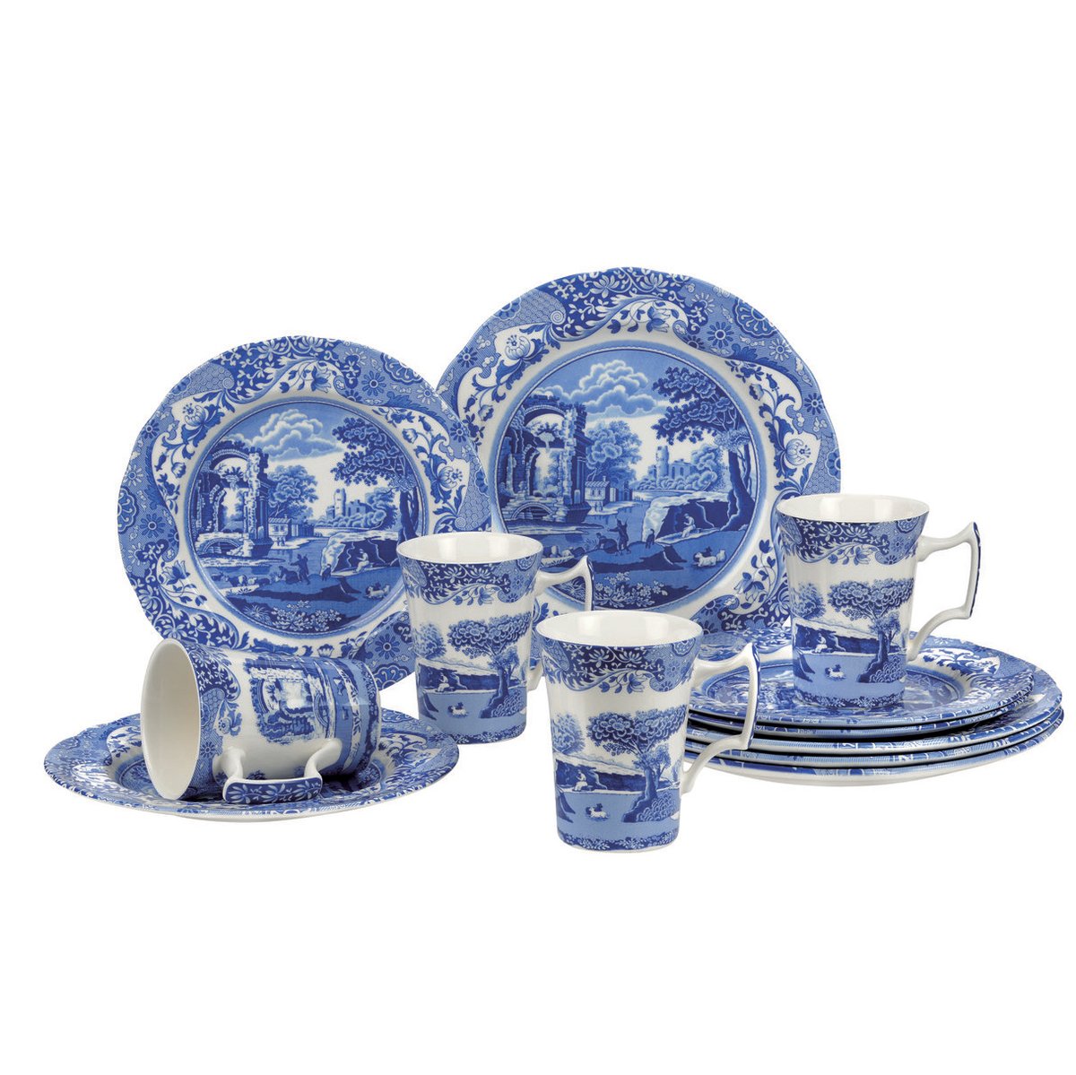 Spode Blue Italian 12-osainen setti 12 osaa