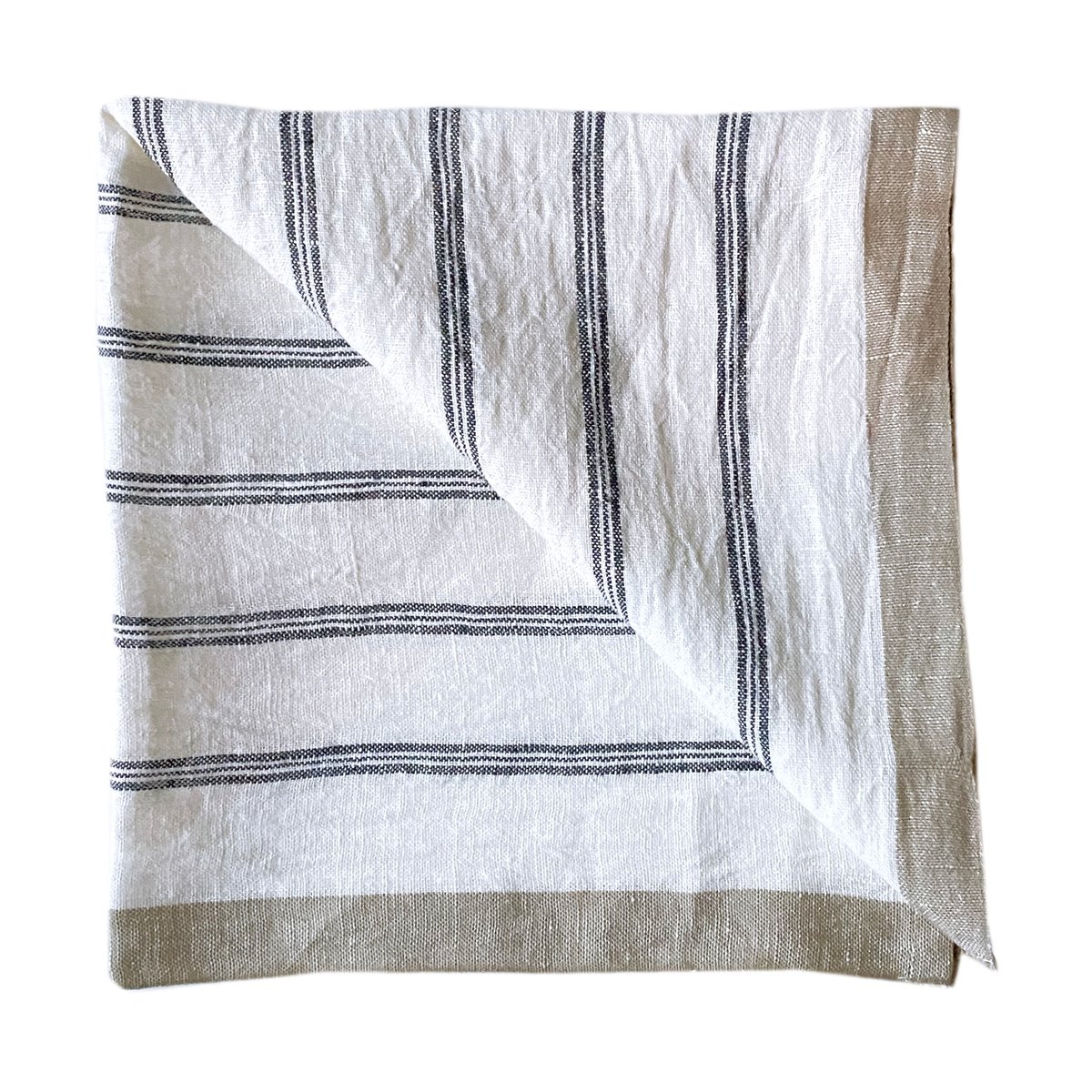 Tell Me More Maya pellavaservetti 50×50 cm Navy Stripe