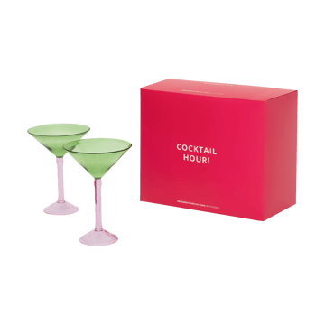 Urban Nature Culture lahjasetti martini-lasit 2-pack - Green - URBAN NATURE CULTURE