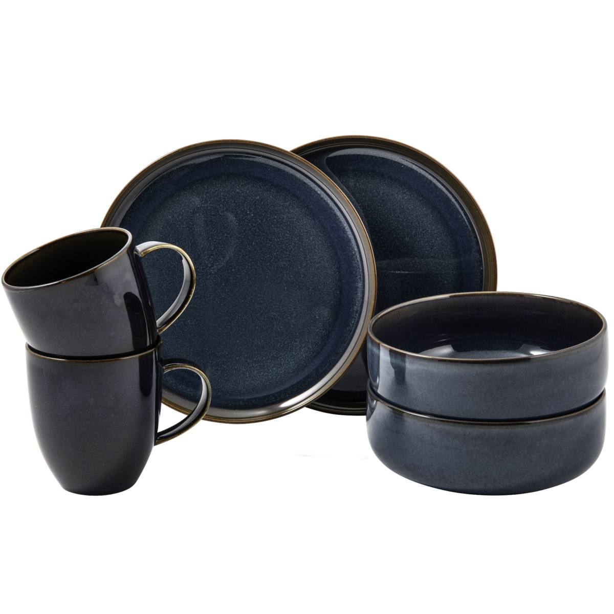 Villeroy & Boch Crafted Denim aamiaisasetelma 6 osaa Blue