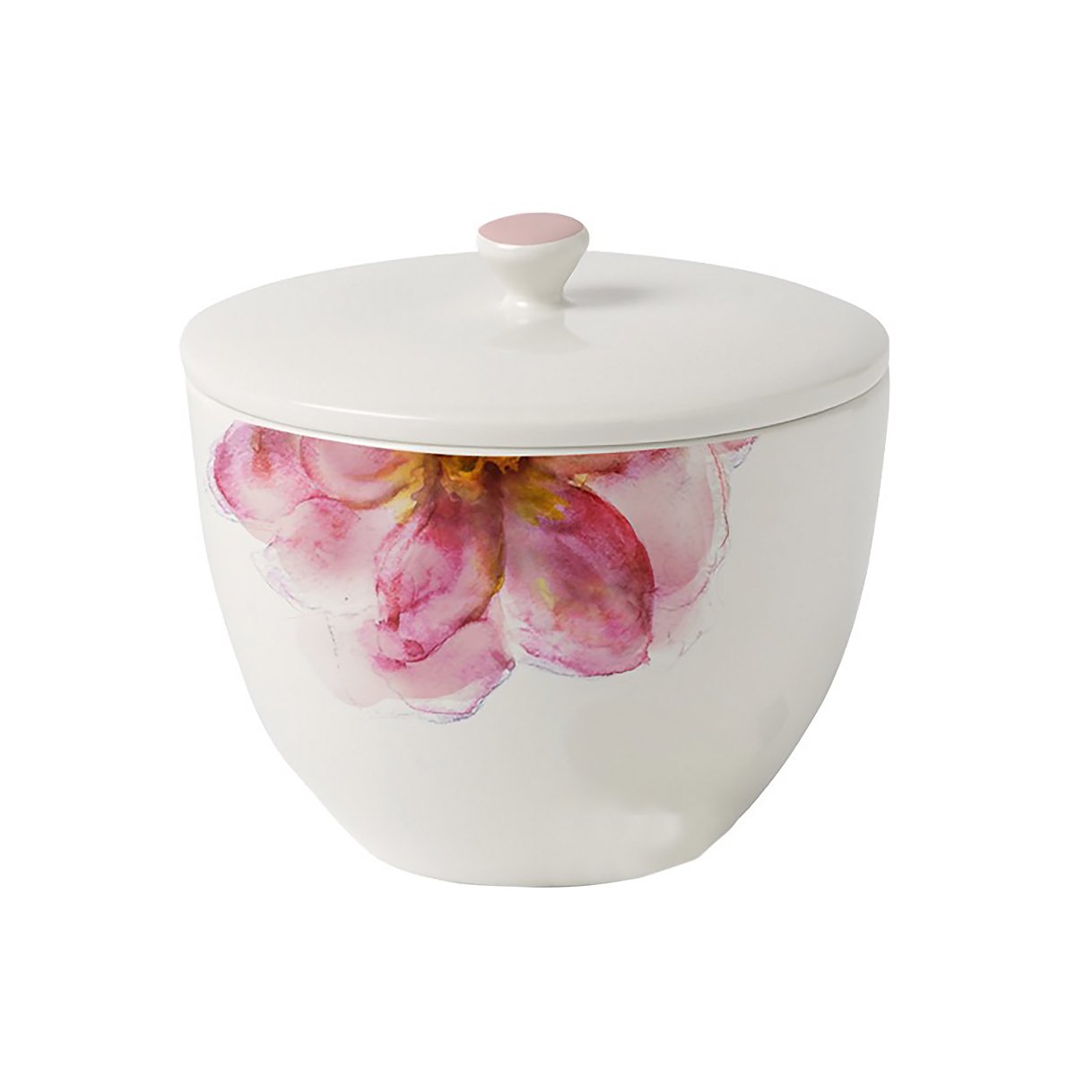 Villeroy & Boch Rose Garden -teepurkki kannella Ø 13,5 cm Valkoinen