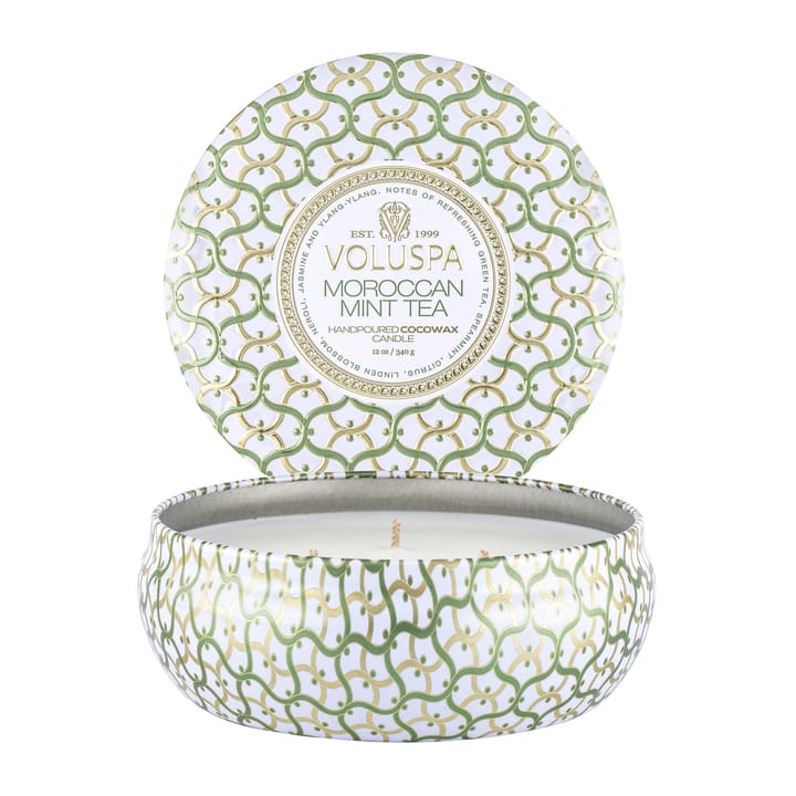 Maison Blanc 3-wick Tin tuoksukynttilä 40 tuntia, Moroccan Mintun Tea Voluspa