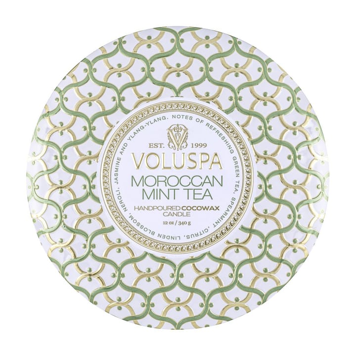 Maison Blanc 3-wick Tin tuoksukynttilä 40 tuntia, Moroccan Mintun Tea Voluspa