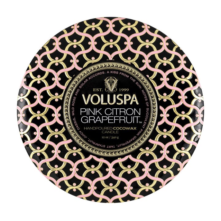 Maison Noir 3-wick Tin tuoksukynttilä 40 tuntia, Pink Citron Grapefruit Voluspa