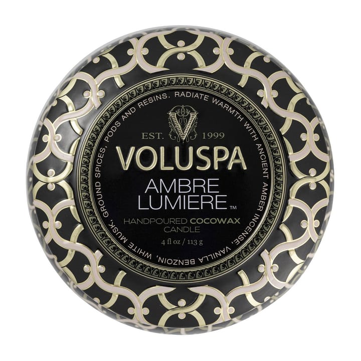 Maison Noir Mini Tin tuoksukynttilä 25 tuntia, Ambre Lumiere Voluspa