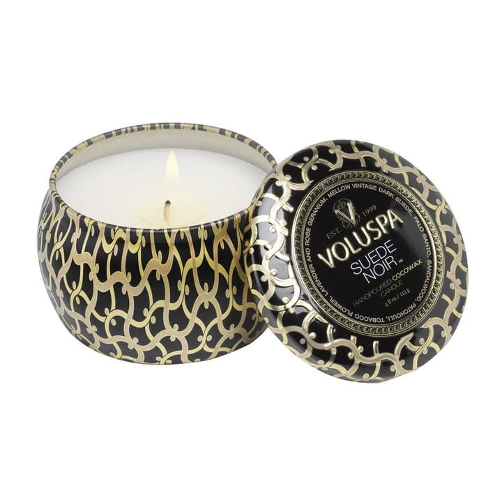 Maison Noir Mini Tin tuoksukynttilä 25 tuntia, Suede Noir Voluspa